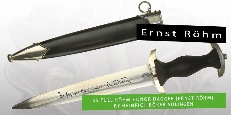 SS Full Röhm Honor Dagger [Ernst Röhm] by Heinrich Böker Solingen