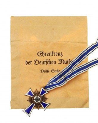 © DGDE GmbH - Ehrenkreuz der deutschen Mutter am Band 3. Stufe - Bronze