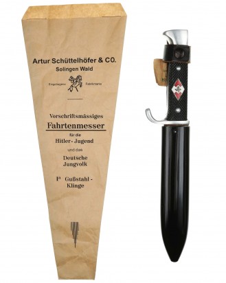 © DGDE GmbH - HJ (гитлерюгенд) Нож обр. 1933 года - RZM M7/13 (Artur Schüttelhöfer Solingen)
