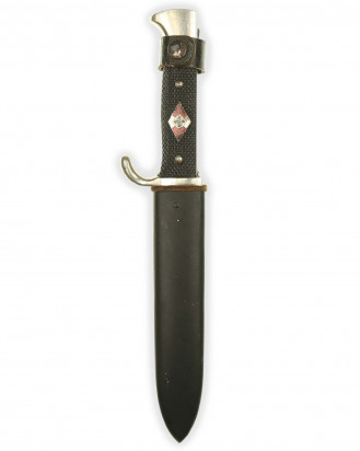 © DGDE GmbH - Hitler Youth Knife with Motto [Mid-period] by RZM M7/37 and F. & W. Höller Solingen