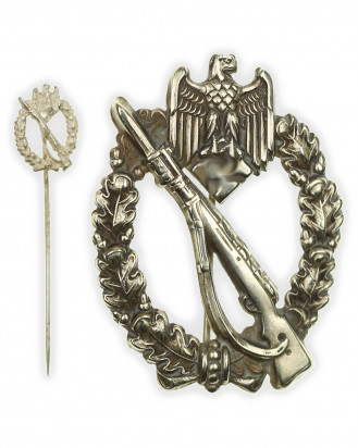 © DGDE GmbH - Infanteriesturmabzeichen in Silber (Buntmetall) und Miniatur