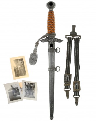 © DGDE GmbH - Luftwaffe Dagger [1937] with Dedication, Hangers and Portepee by F. W. Höller, Solingen