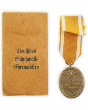West Wall Medal with Paper Pocket of Issue by Foerster & Barth Pforzheim