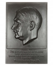 Cast iron plaque [Adolf Hitler] by Walther Wolff