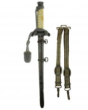 Heeres-Offiziersdolch [M1935] mit Portepee und Gehänge