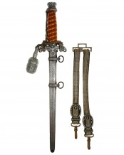 Army Officer’s Dagger with Hangers by Alcoso Solingen