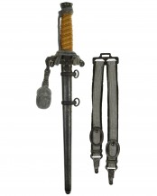 Heeres-Offiziersdolch [M1935] mit Portepee und Gehänge – Original Eickhorn Solingen