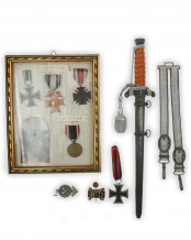 Heeres-Offiziersdolch [M1935] mit Portepee, Gehänge und Abzeichen vom Träger