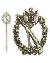 Infanteriesturmabzeichen in Silber (Buntmetall) und Miniatur