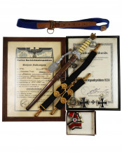 Bequest: Documents, Awards, Navy Officer Dagger [M1938] by Carl Eickhorn Solingen