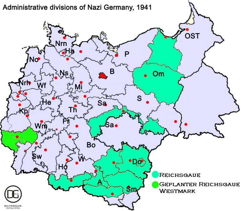 Gaue der NSDAP - Reichsgaue