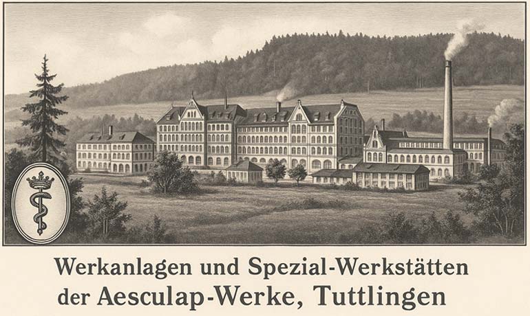 Историческая фабрика Aesculap в Туттлингене — производственные здания около 1900 года