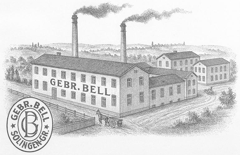 Historische Fabrik der Stahlwarenfabrik Gebrüder Bell in Solingen-Gräfrath