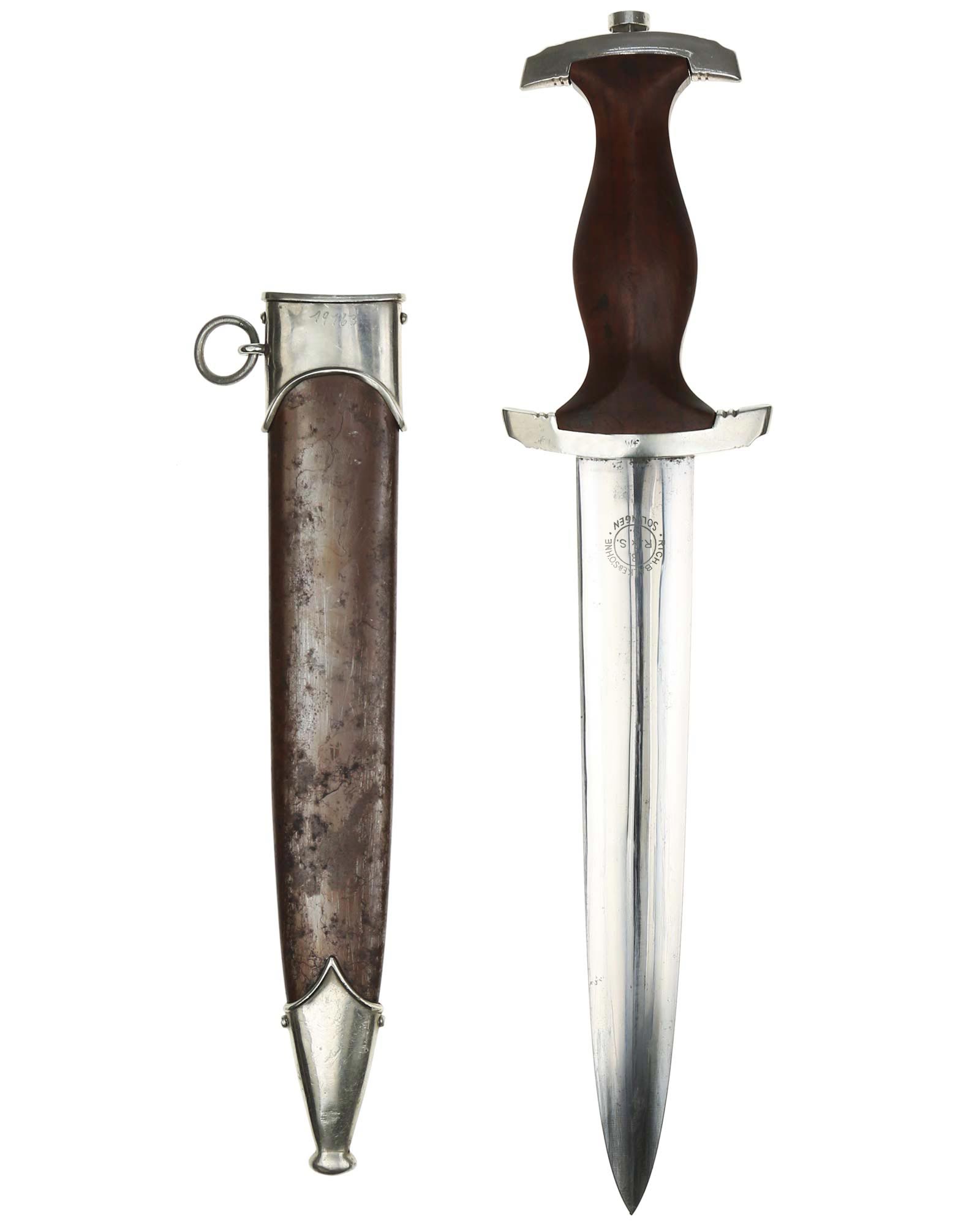 Richard Balke & Söhne Solingen – maker’s etch on the reverse of an SA dagger blade