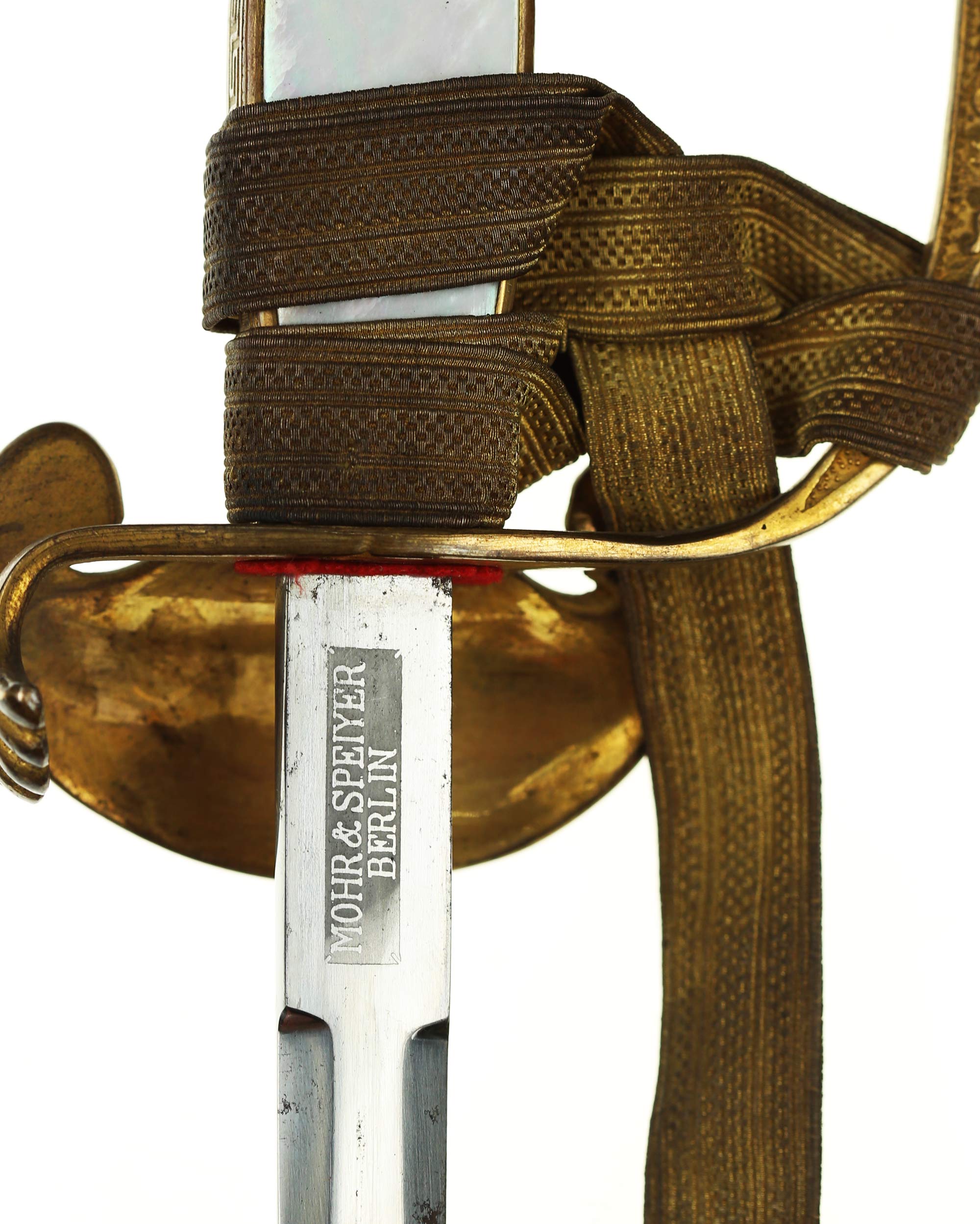 Bayerischer Degen Prinzregentenzeit – Detailansicht Montur