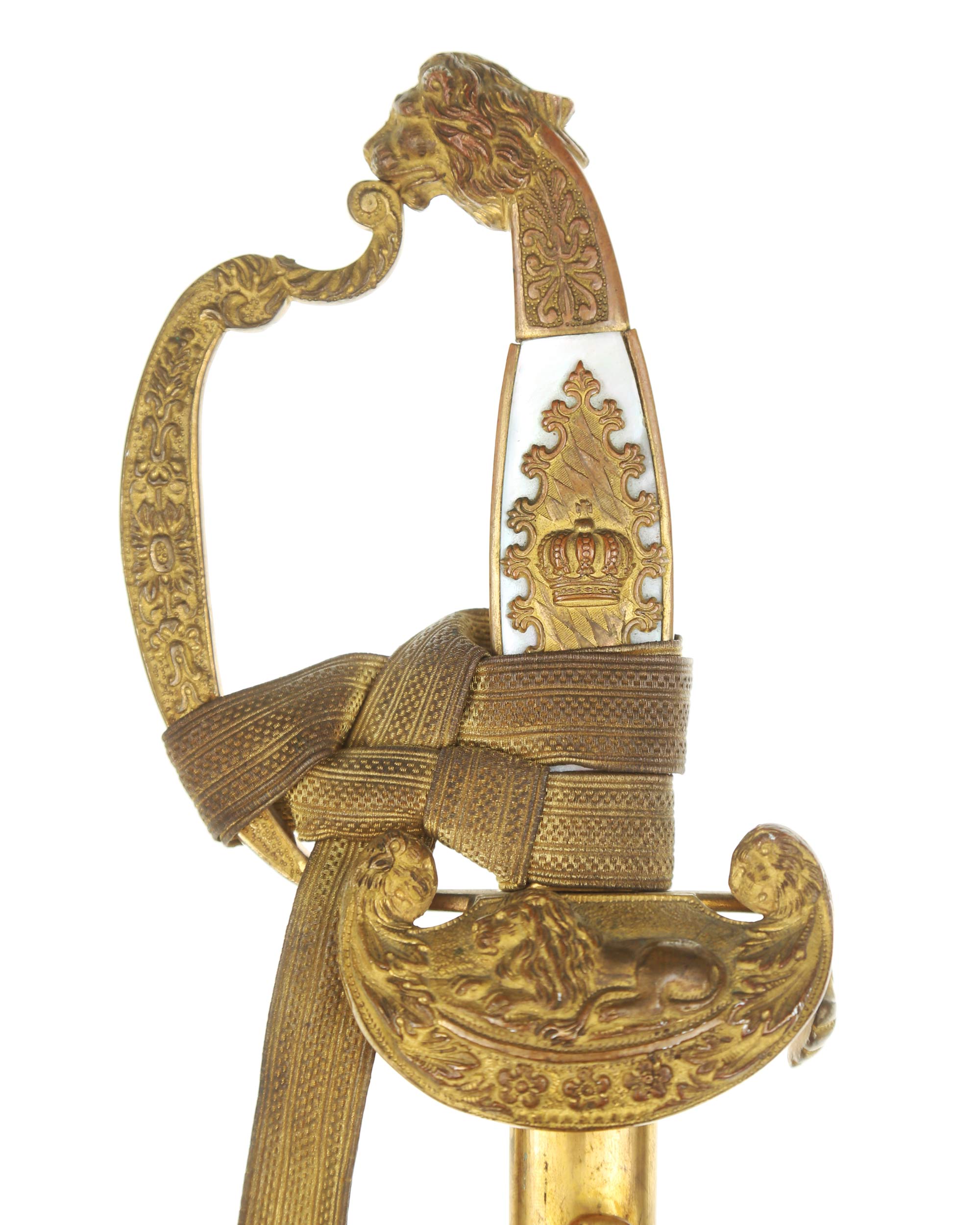 Bayerischer Degen um 1900 – Klinge mit Inschrift In Treue fest