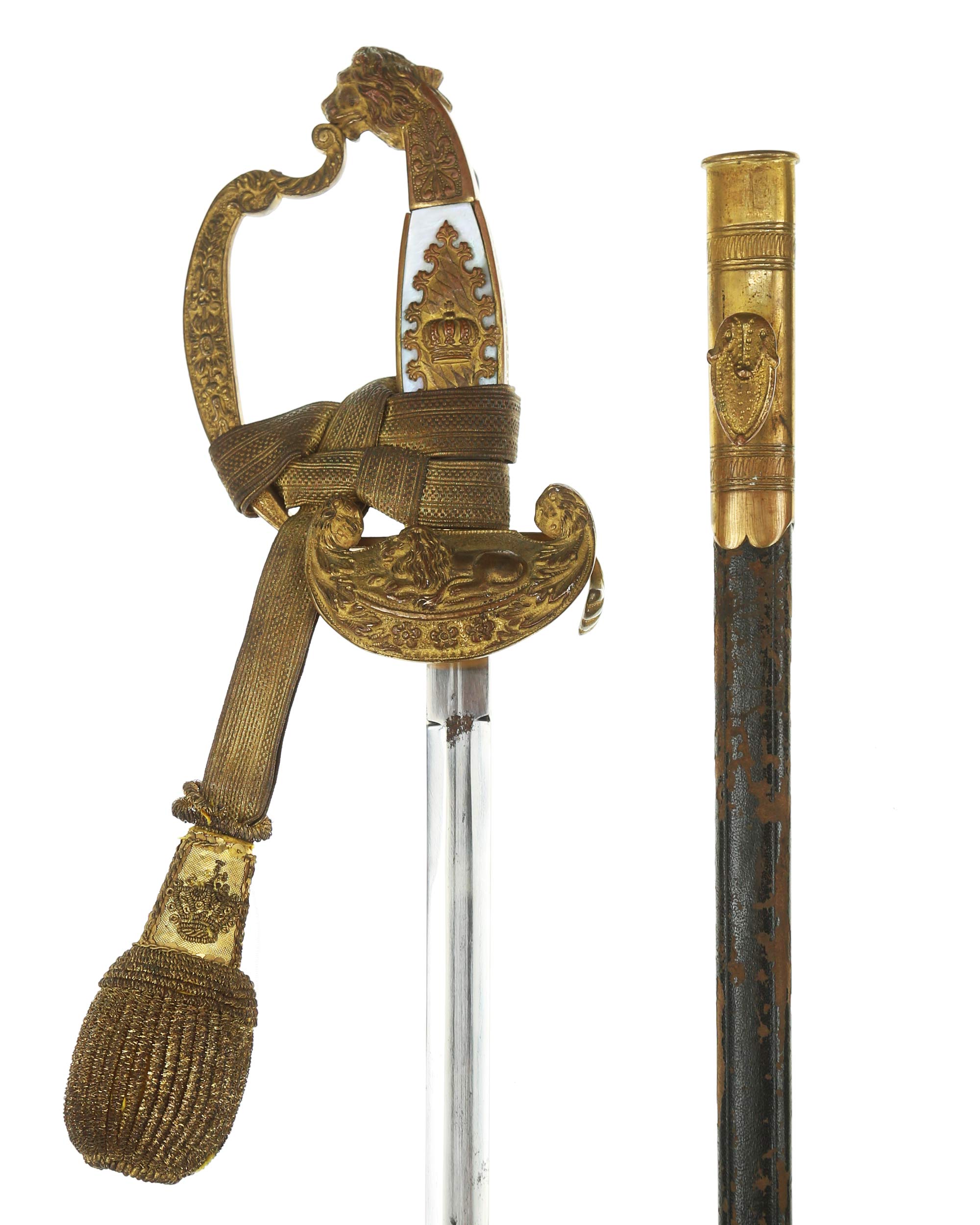 Bayerischer Degen Prinzregentenzeit – Griffmontierung