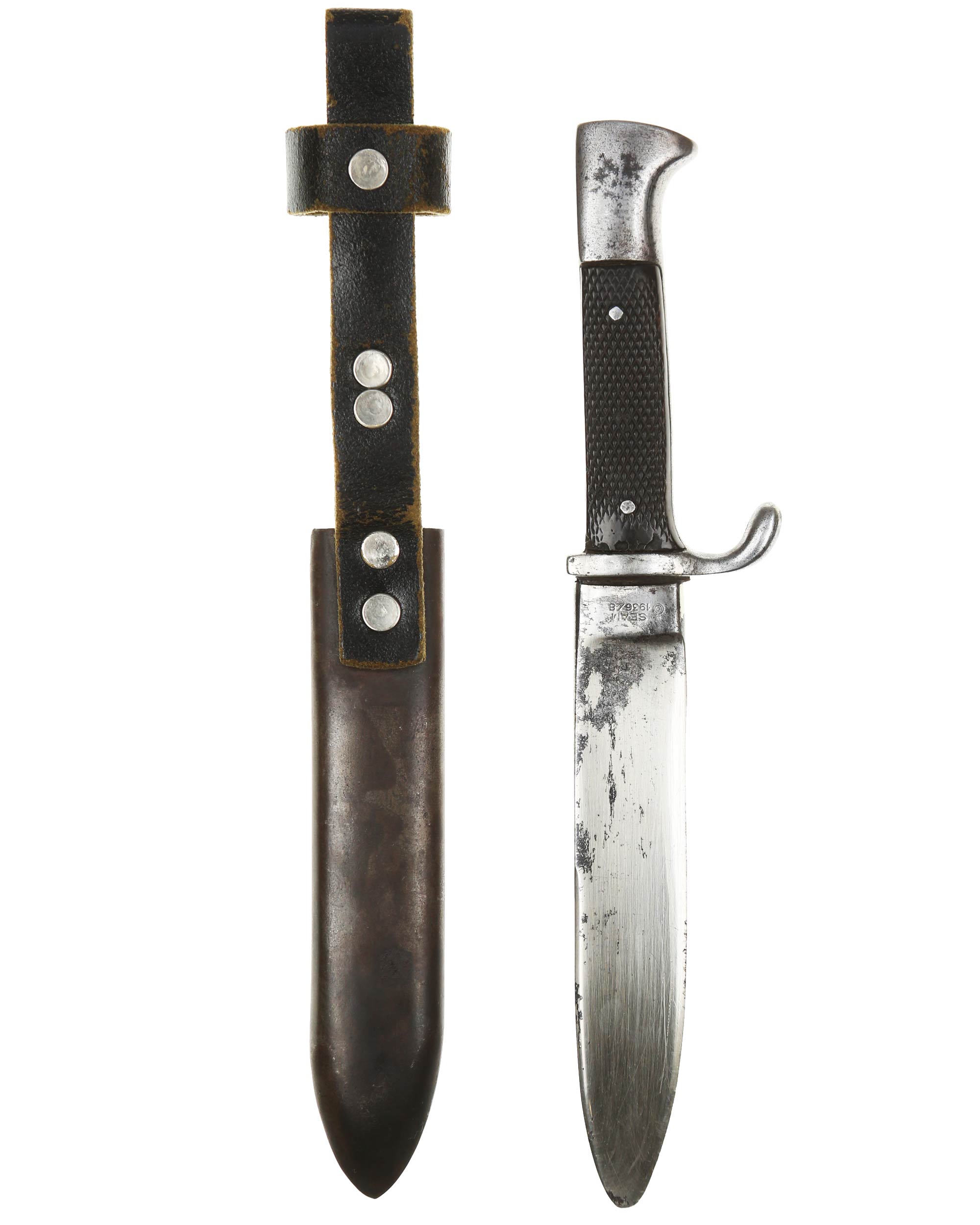 Походный нож Фаланги SEAM 1936/8 — клинок с клеймом производителя