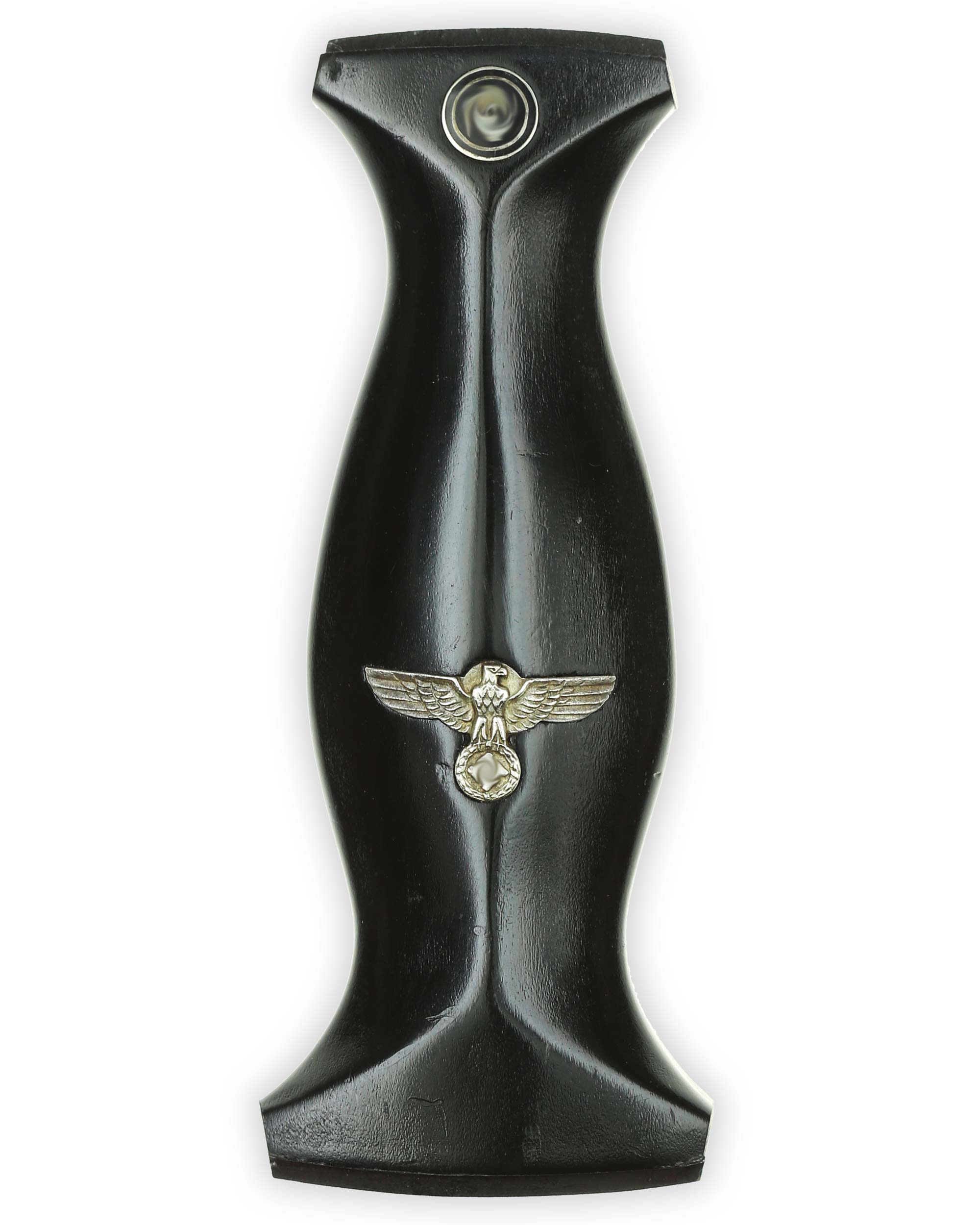 Grip for SS service dagger with nickel silver eagle and emblem – overall view