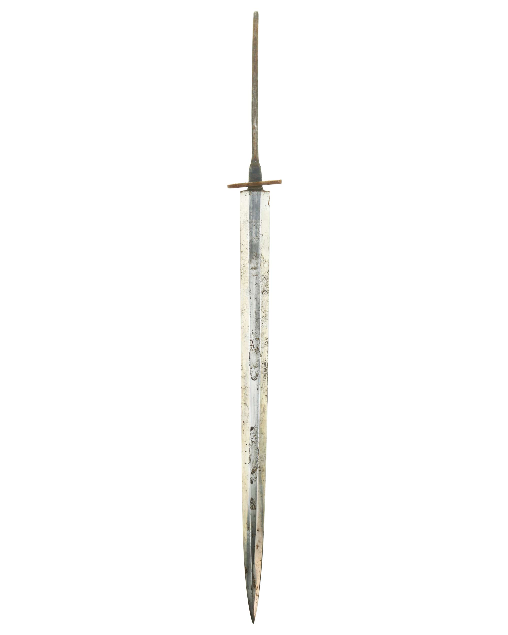 Officer’s dagger blade with original leather buffer pad