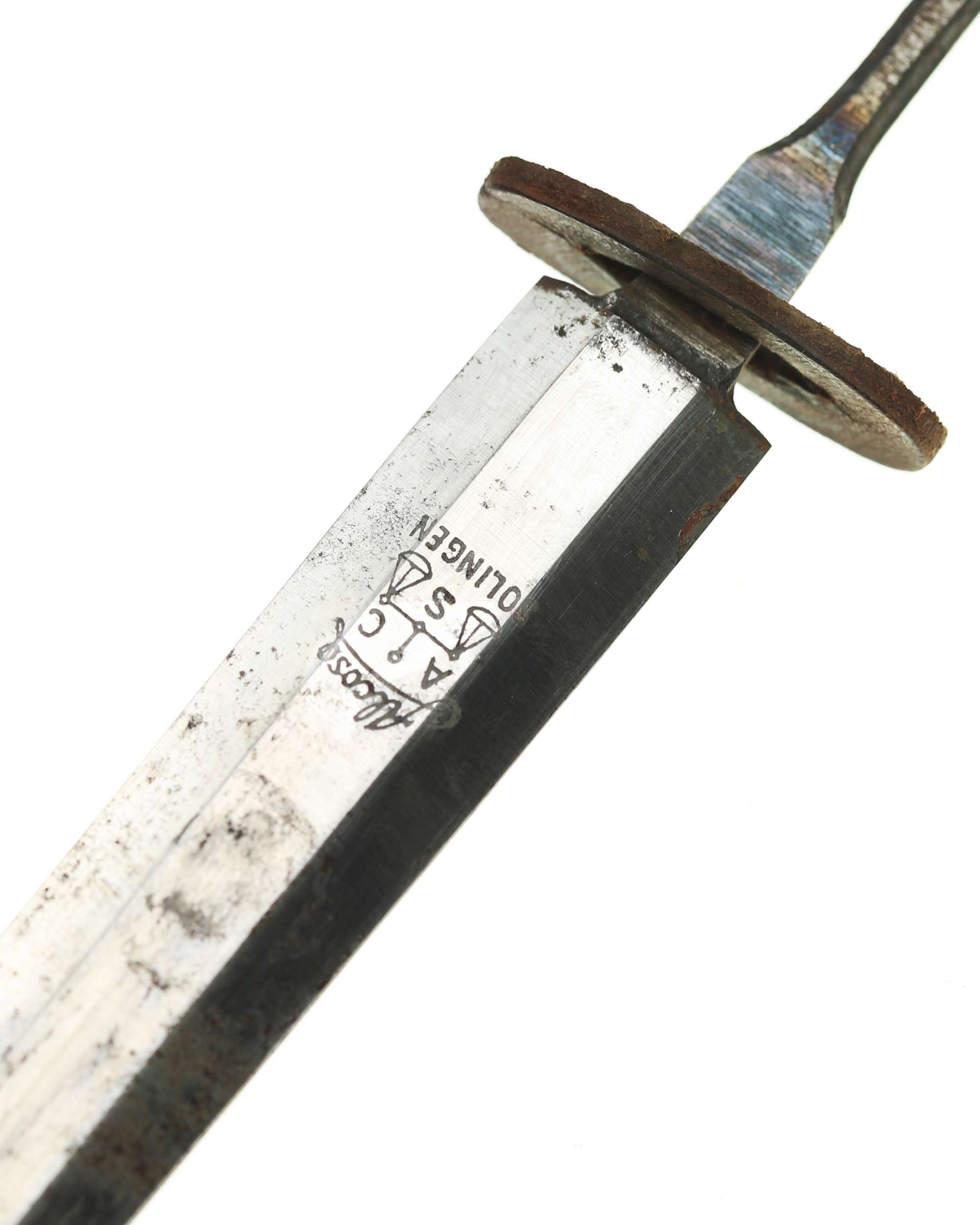 Alcoso ACS Solingen maker marking on officer’s dagger blade