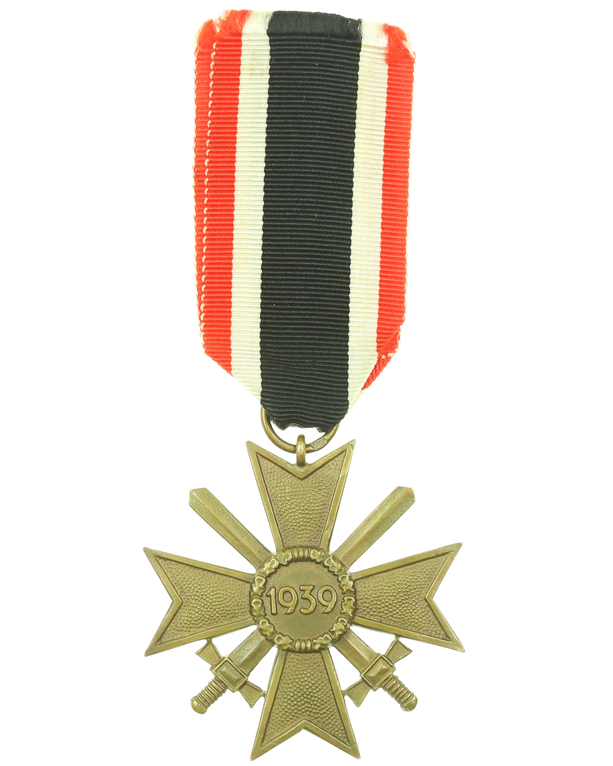 War Merit Cross 2nd Class with Swords – detail of bronzed finish