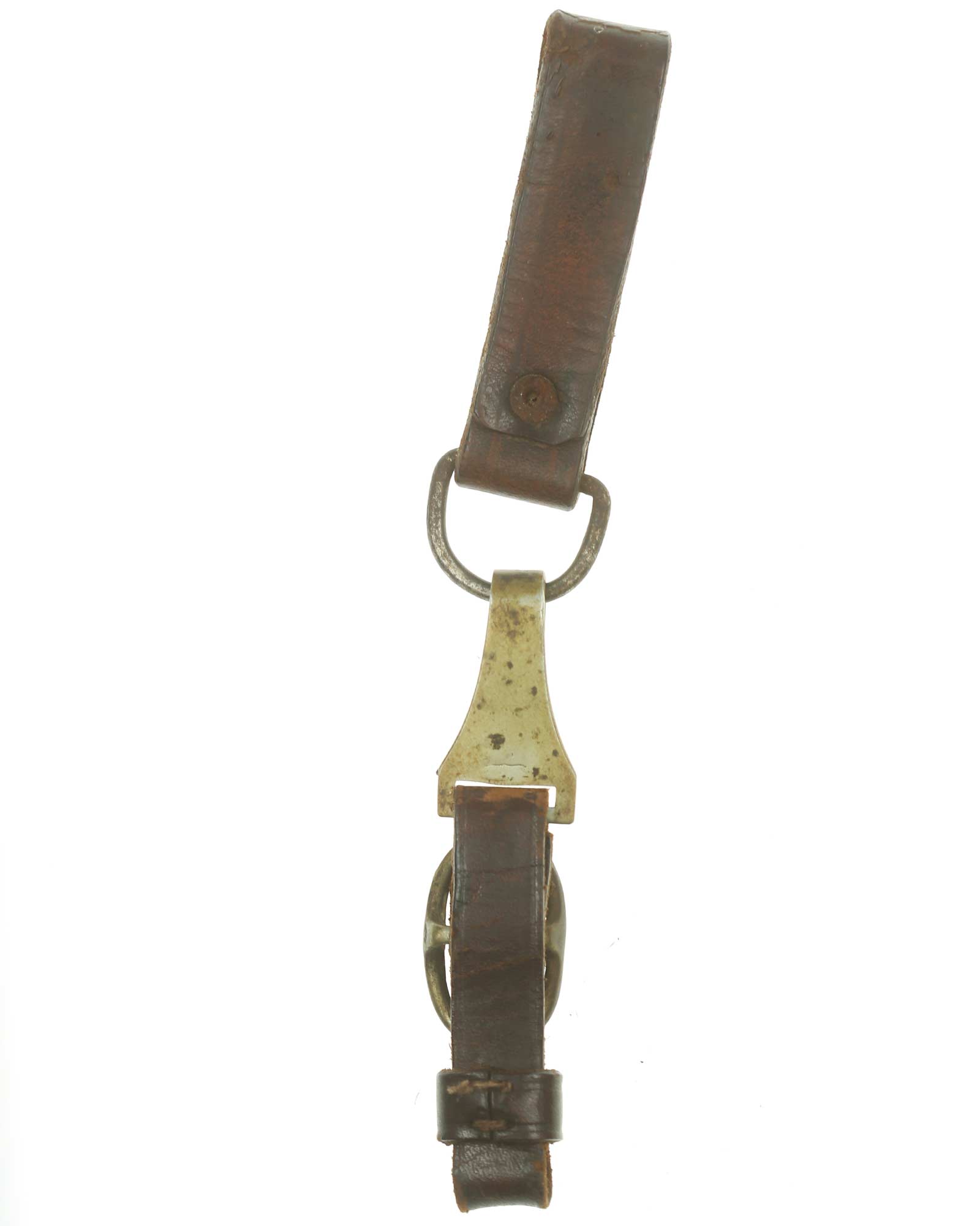 2-teiliges Ledergehänge für SA Dienstdolch – frühe Ausführung mit Haken