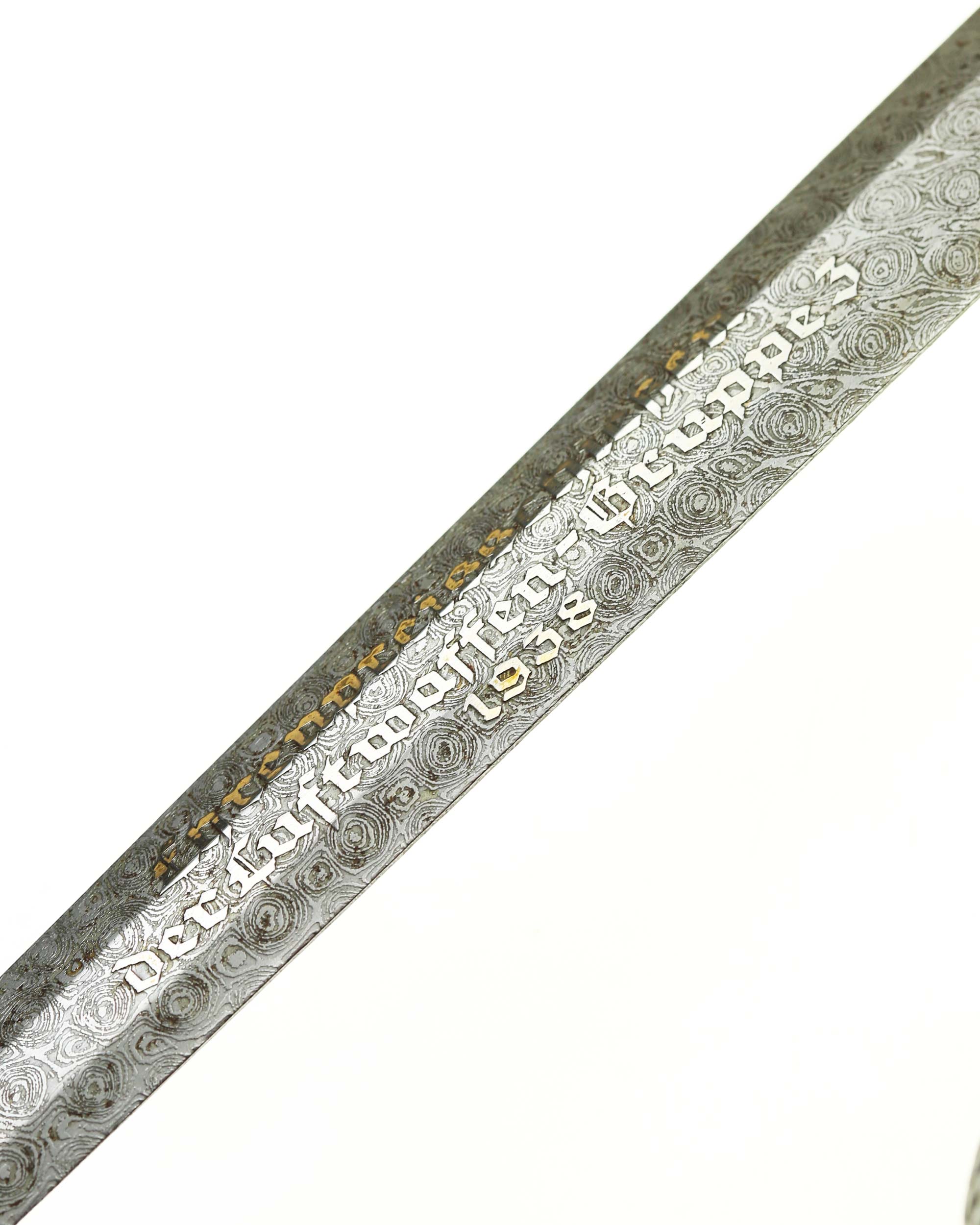 Damascus blade inscription Ehrenpreisschießen der Luftwaffen-Gruppe 3 1938