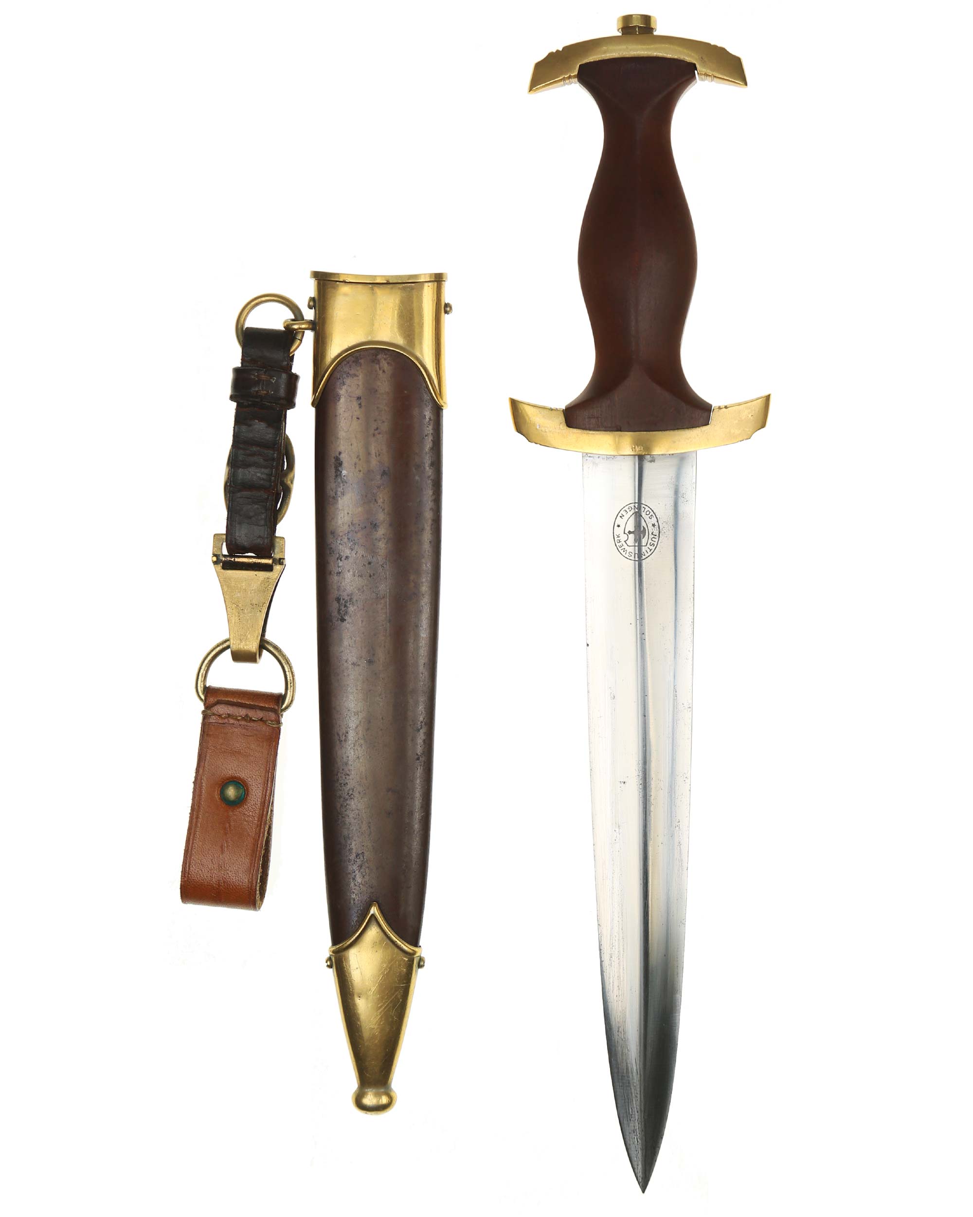 Marine SA Dolch – Griff mit Hoheitsadler, SA-Pastille und vergoldeten Parierstangen