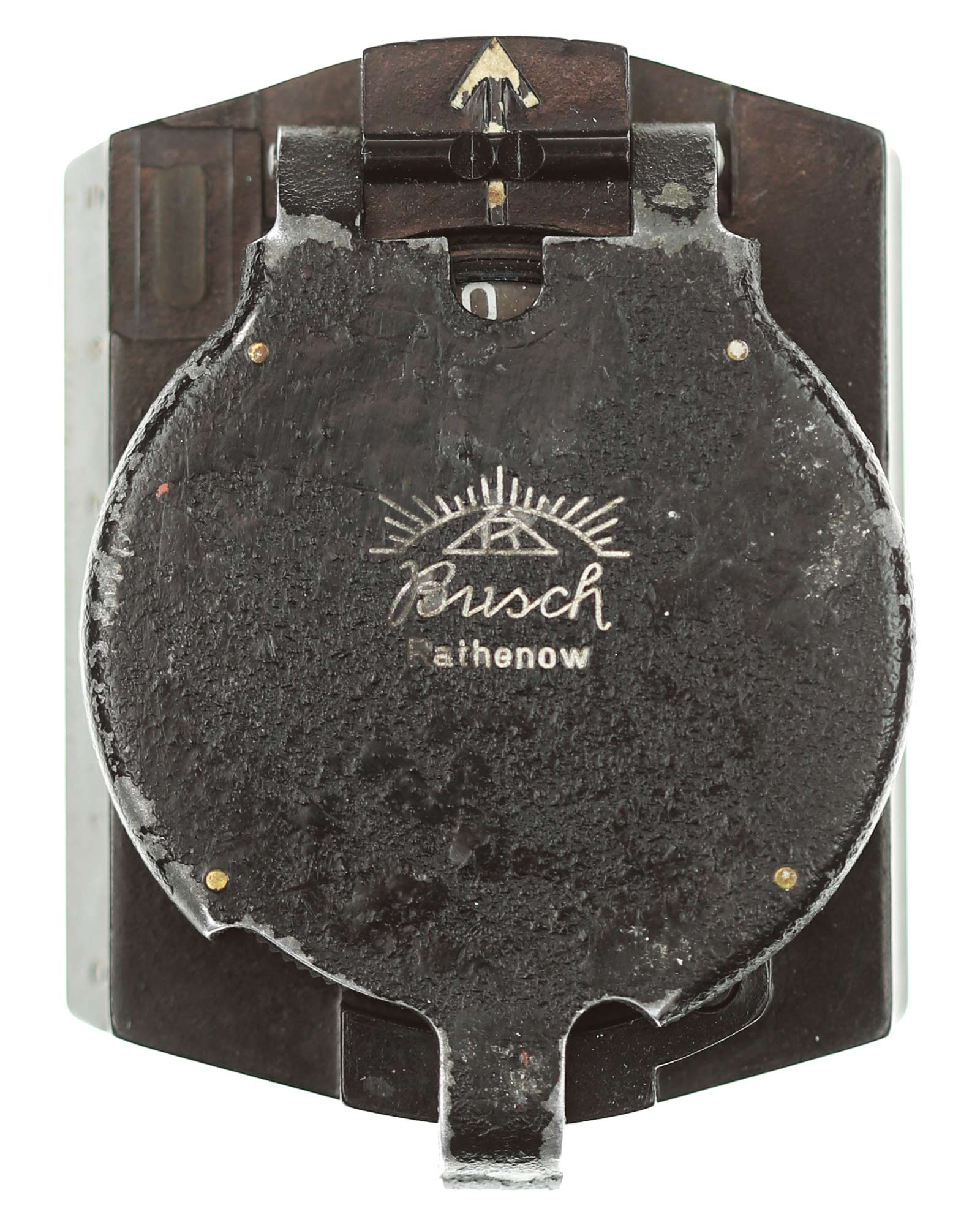 Marschkompass Busch Rathenow D.R.G.M. – Gesamtansicht im Bakelitgehäuse