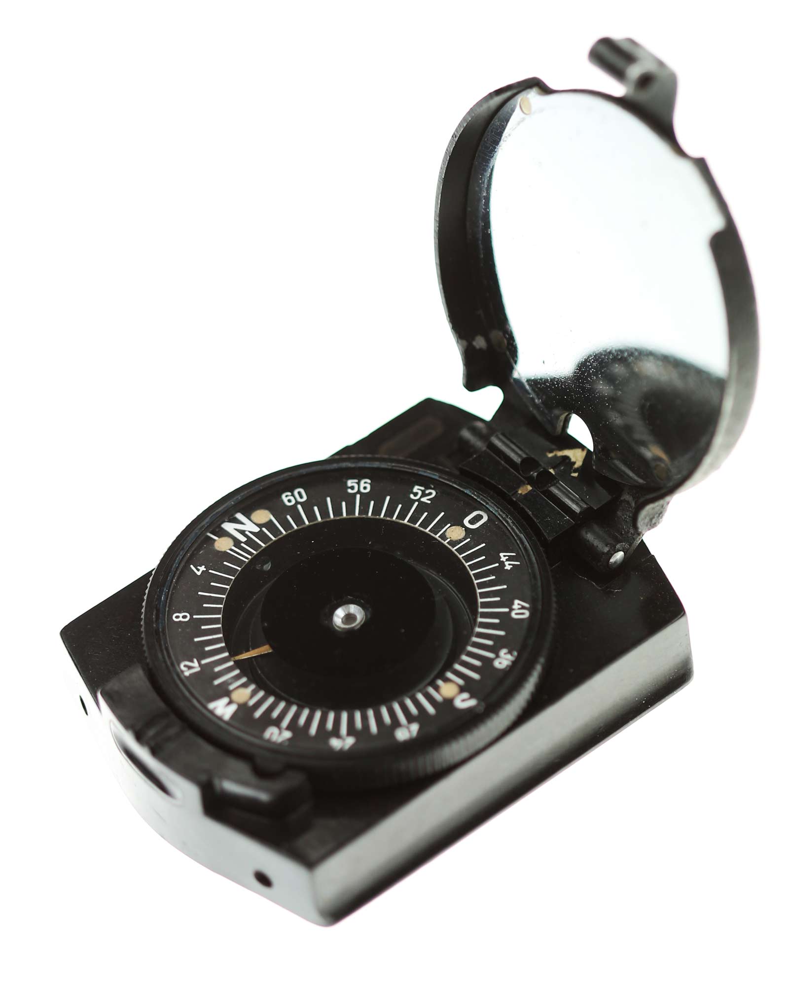 Marschkompass Busch Rathenow D.R.G.M. – Detailansicht Material und Verarbeitung