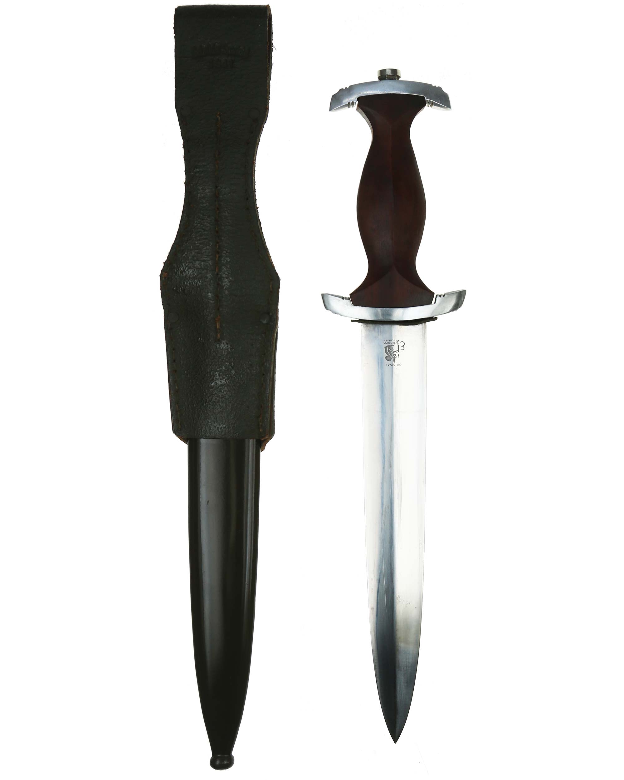 NPEA Schülerdolch – Griff mit braunem Holz und Parierstangenmarkierung K 29 für Köslin