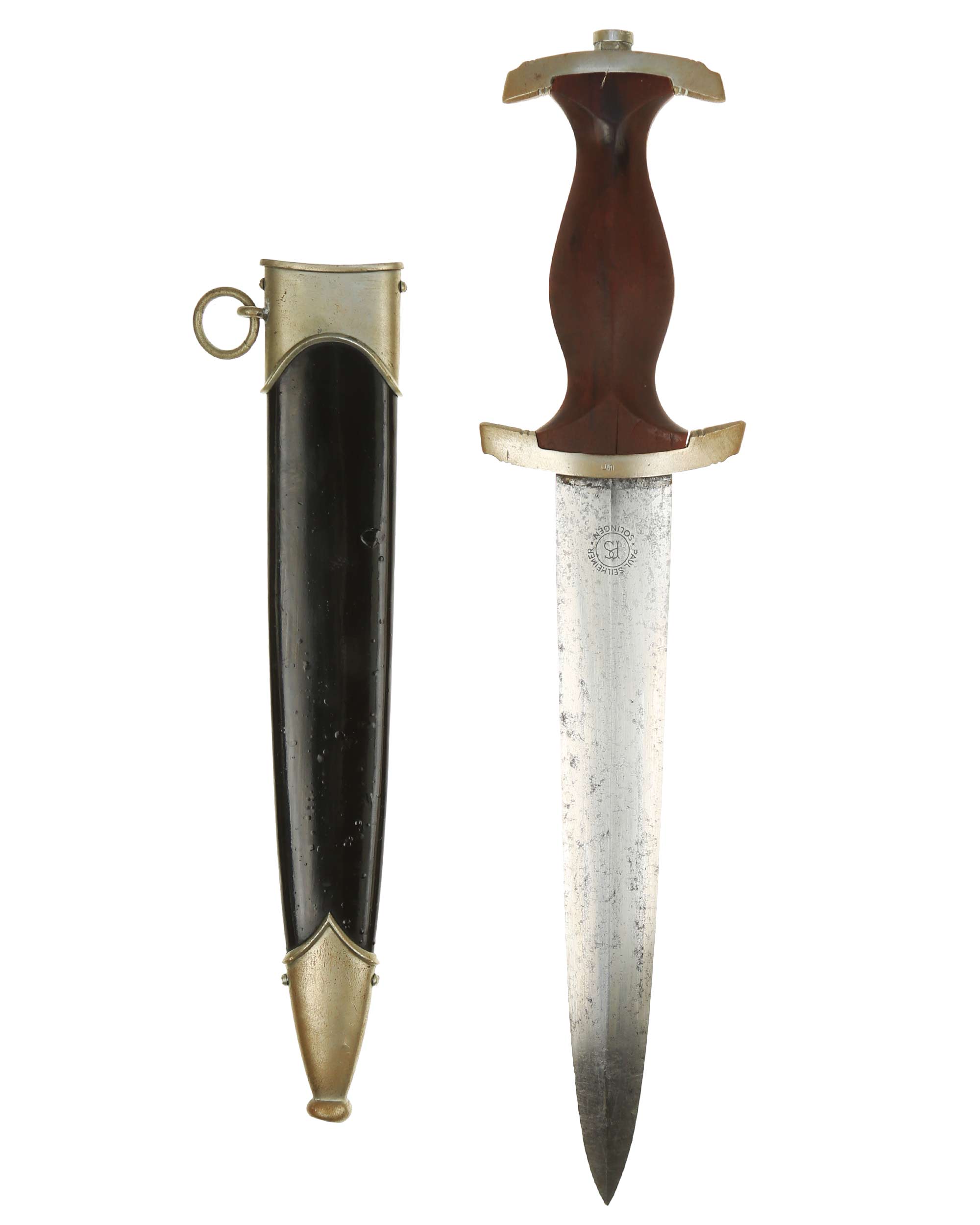 Grip of NSKK Service Dagger with SA emblem national eagle and nickel crossguards