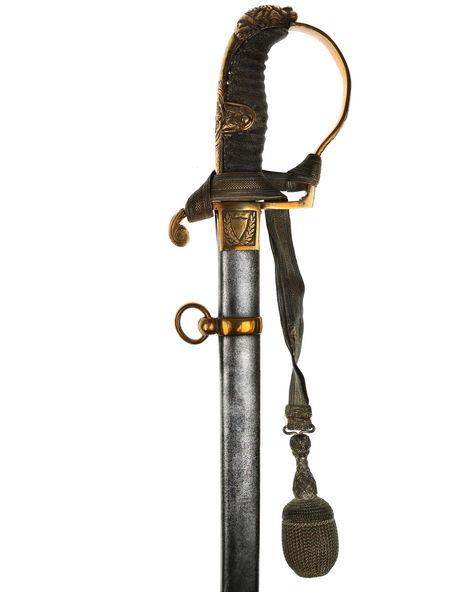 Временная сабля – рукоять с проволочной обмоткой и гардой