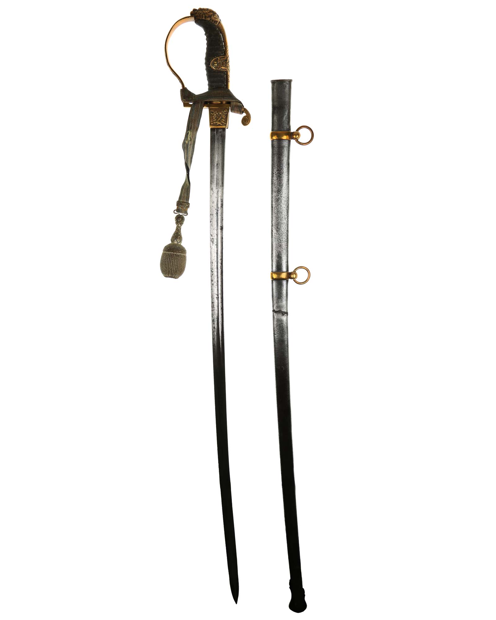 Прусская офицерская сабля – ножны с подвесным кольцом