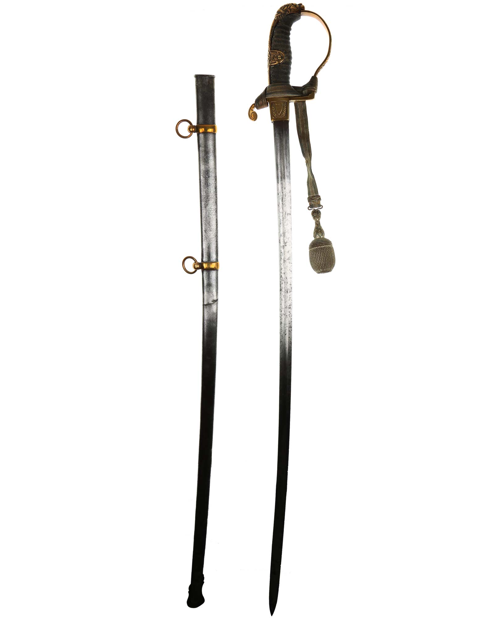 Рукоять-львиная голова – деталь глаз и гривы крупным планом