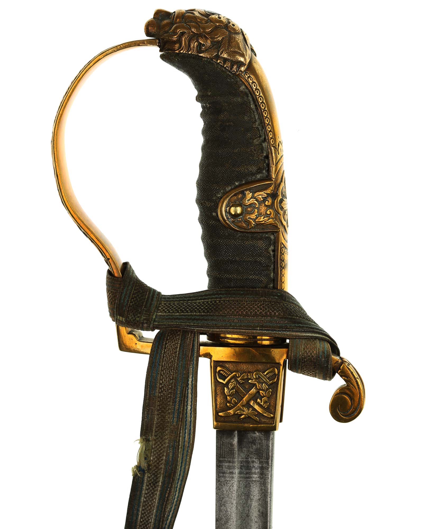 Офицерская сабля – гарда и окончание крестовины (квиллон)