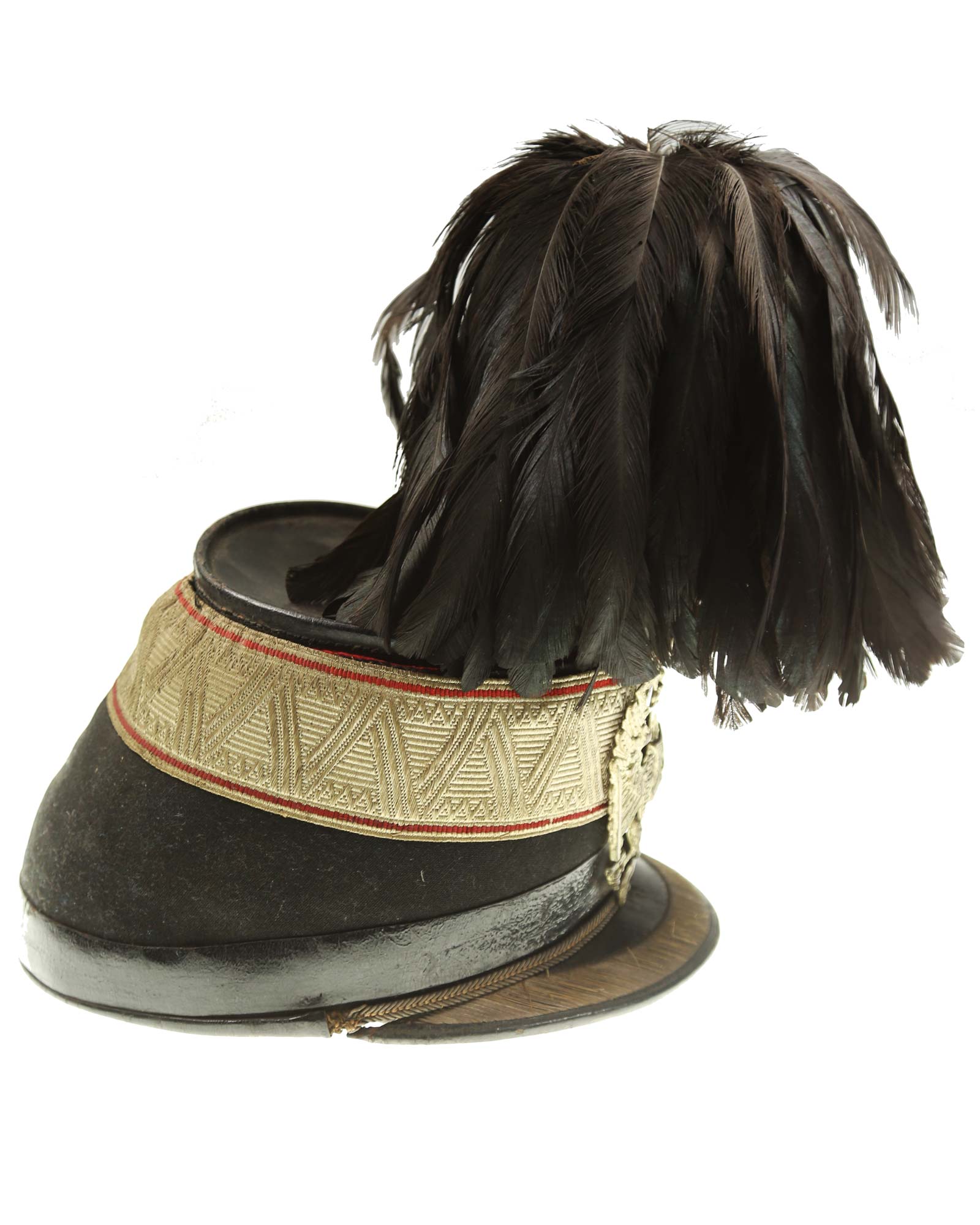 Tschako Preußen – Wappenschild mit gekröntem Löwen