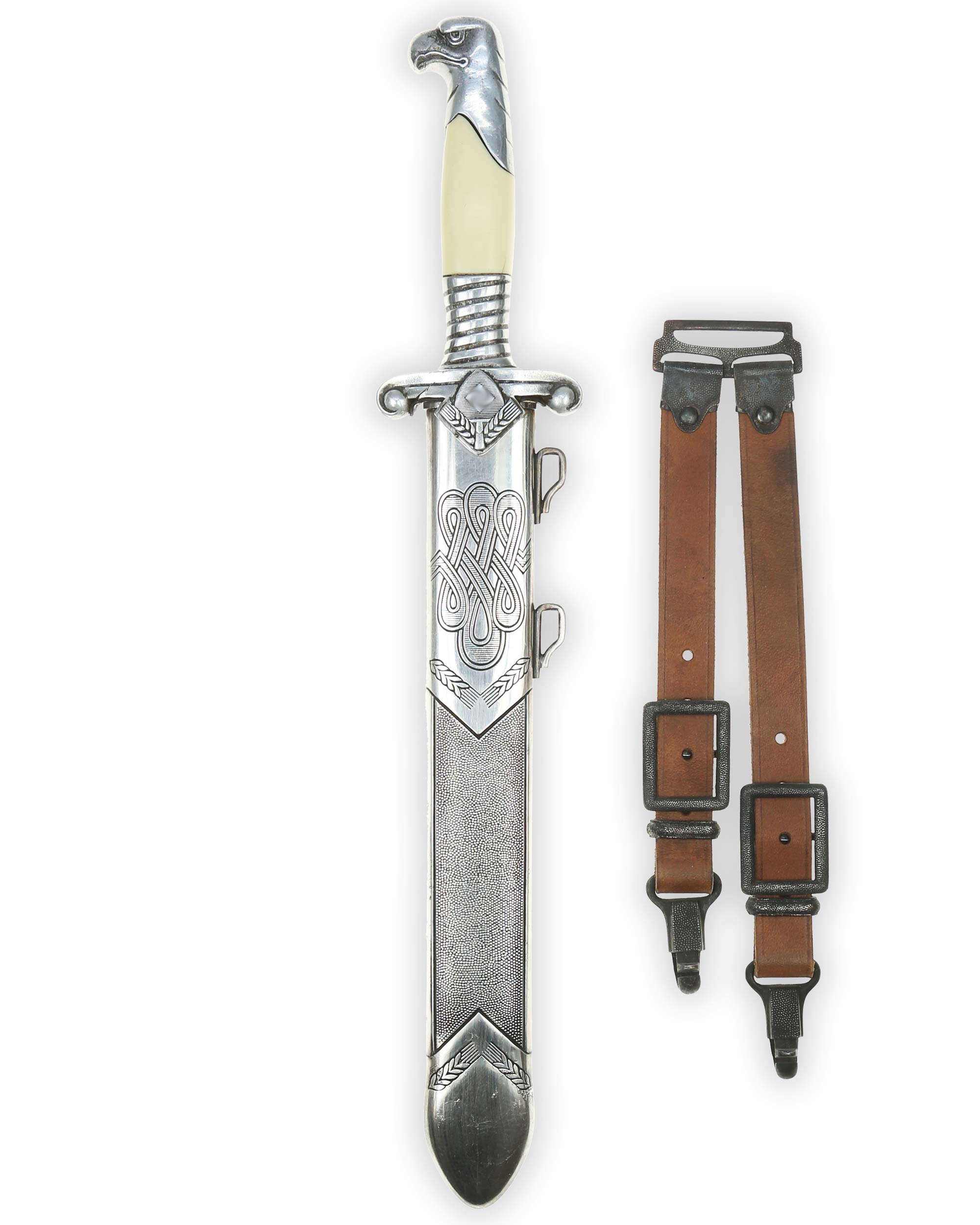 RAD Leader’s hewer model 1937 with hanger – Ernst Pack & Söhne Solingen – overall view