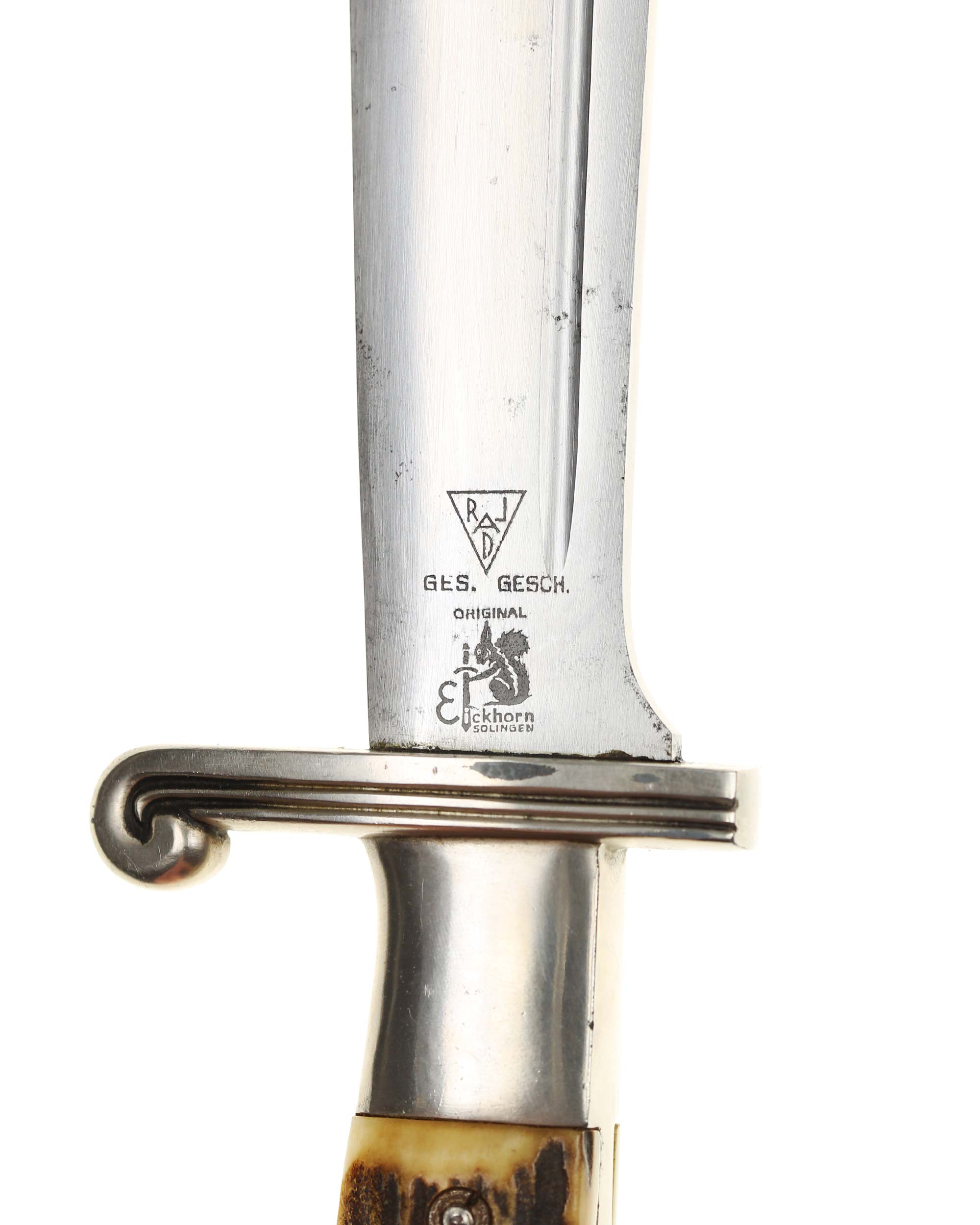 RAD Unterführer hewer – black-painted scabbard with RAD symbol and fittings