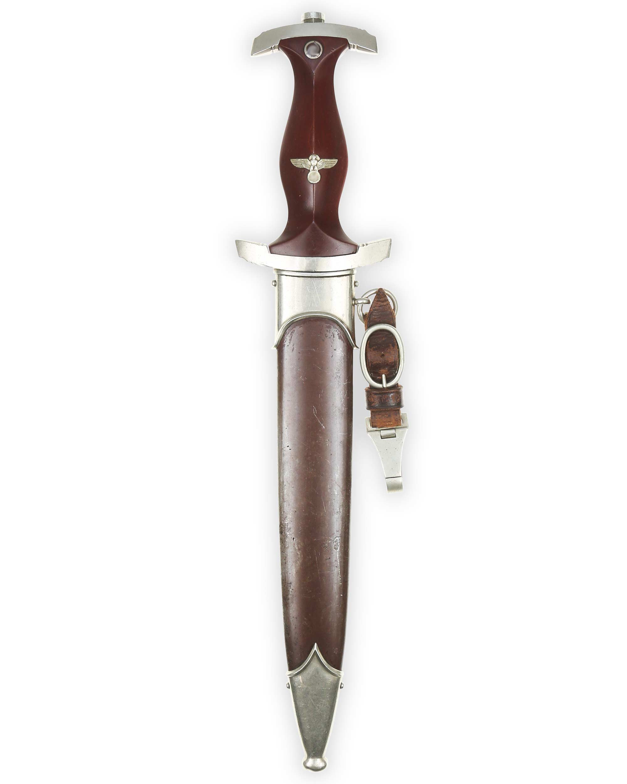 SA Dienstdolch frühe Fertigung mit Gehänge und Mitgliedsnummer 16 3244 – C. Remscheid & Co. Solingen – Gesamtansicht