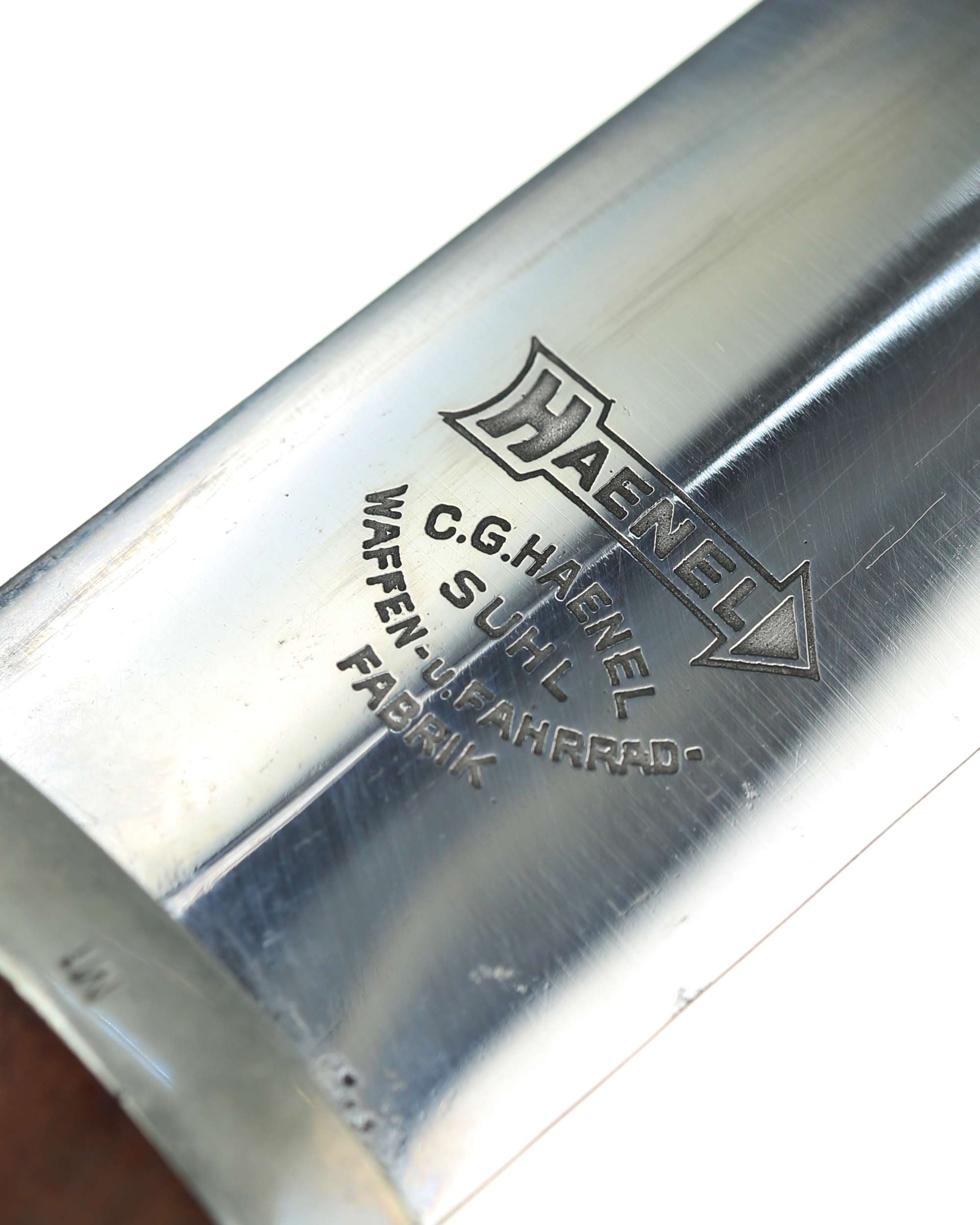 SA dagger – maker mark C. G. Haenel Suhl on reverse of blade