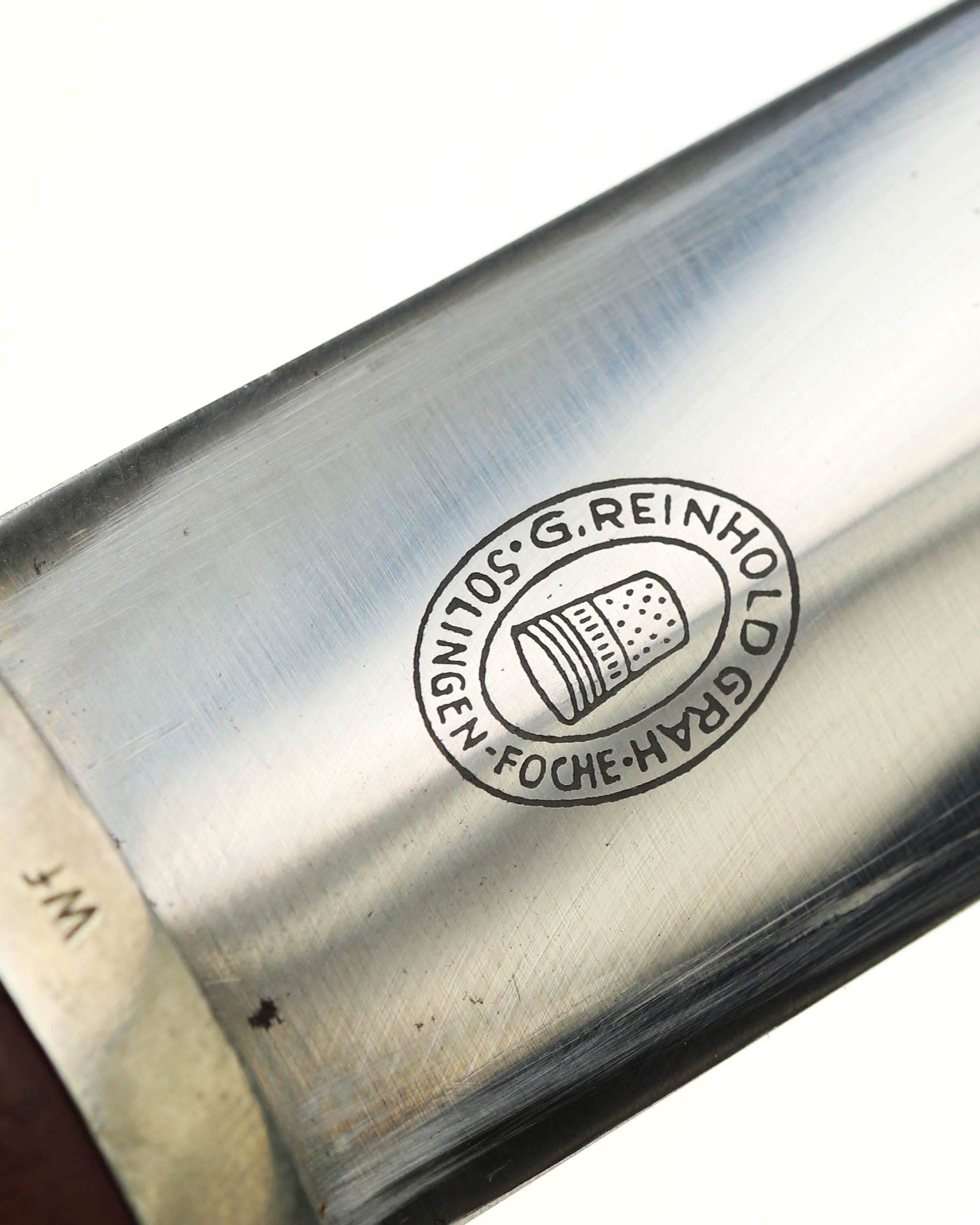 Ножны кинжала SA с оригинальным воронением и кожаным подвесом (RZM M5/8 Assmann DRGM)