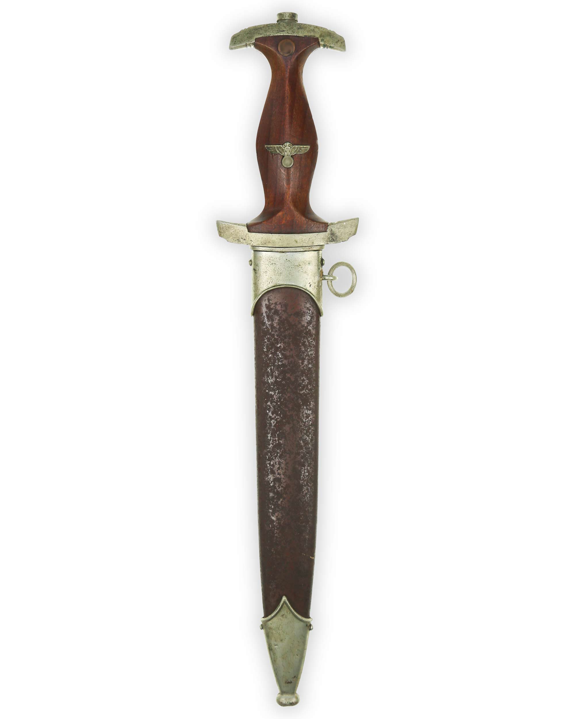 SA Ehrendolch M1933 mit teilweise ausgeschliffener Röhm Widmung Ernst Pack und Söhne Solingen Gesamtansicht