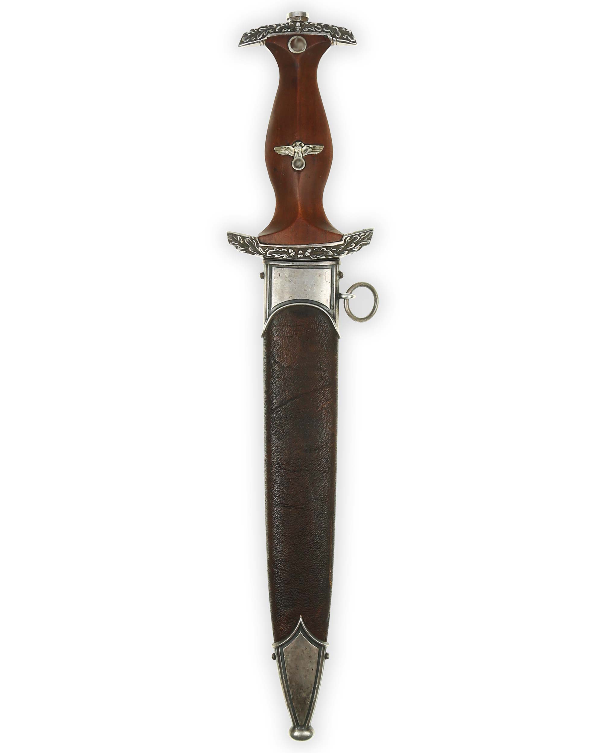 SA Ehrendolch frühe Fertigung mit Damastklinge – Tiger Solingen – Gesamtansicht