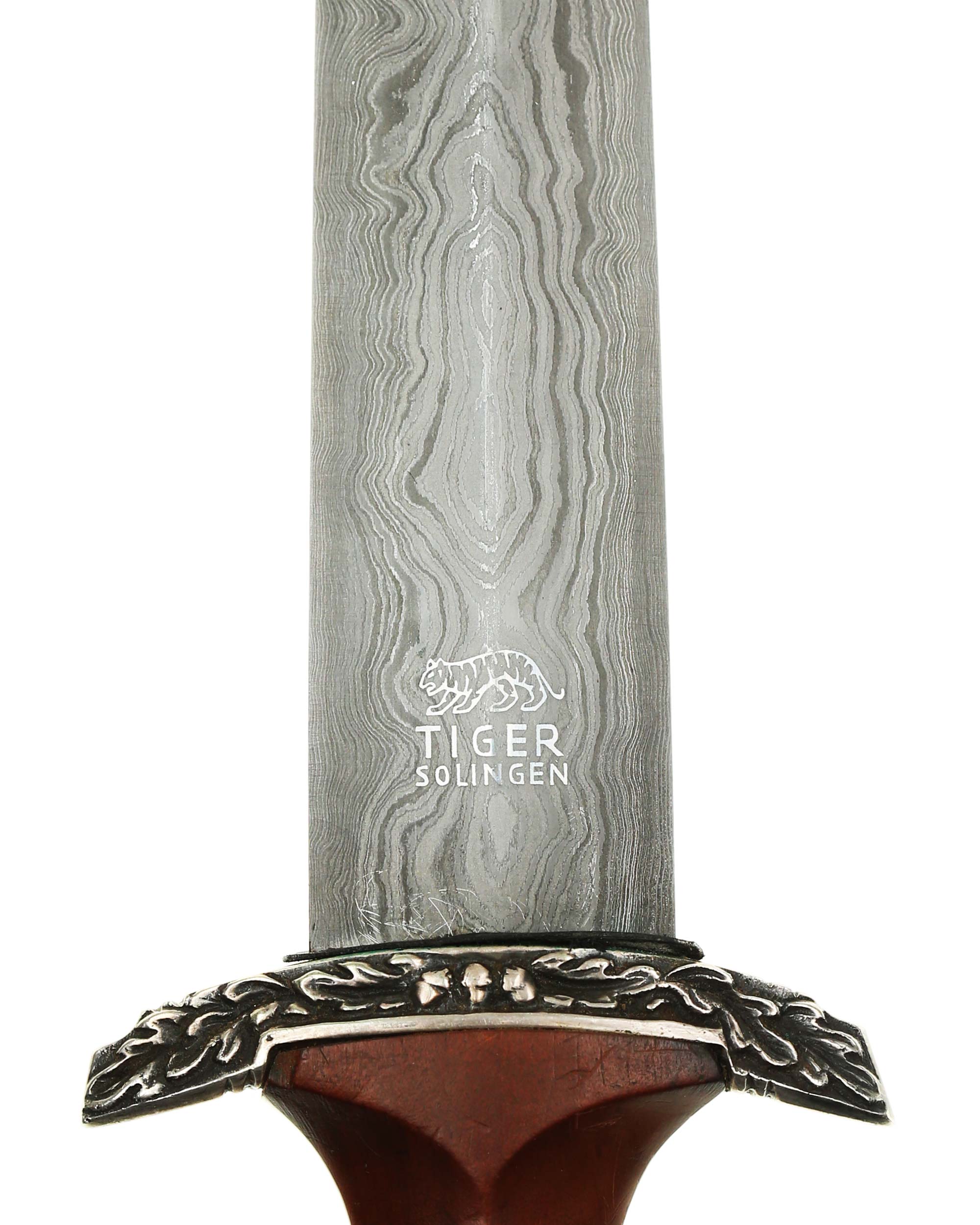 SA Ehrendolch – Damastklinge mit Devise Alles für Deutschland und Hersteller Tiger Solingen