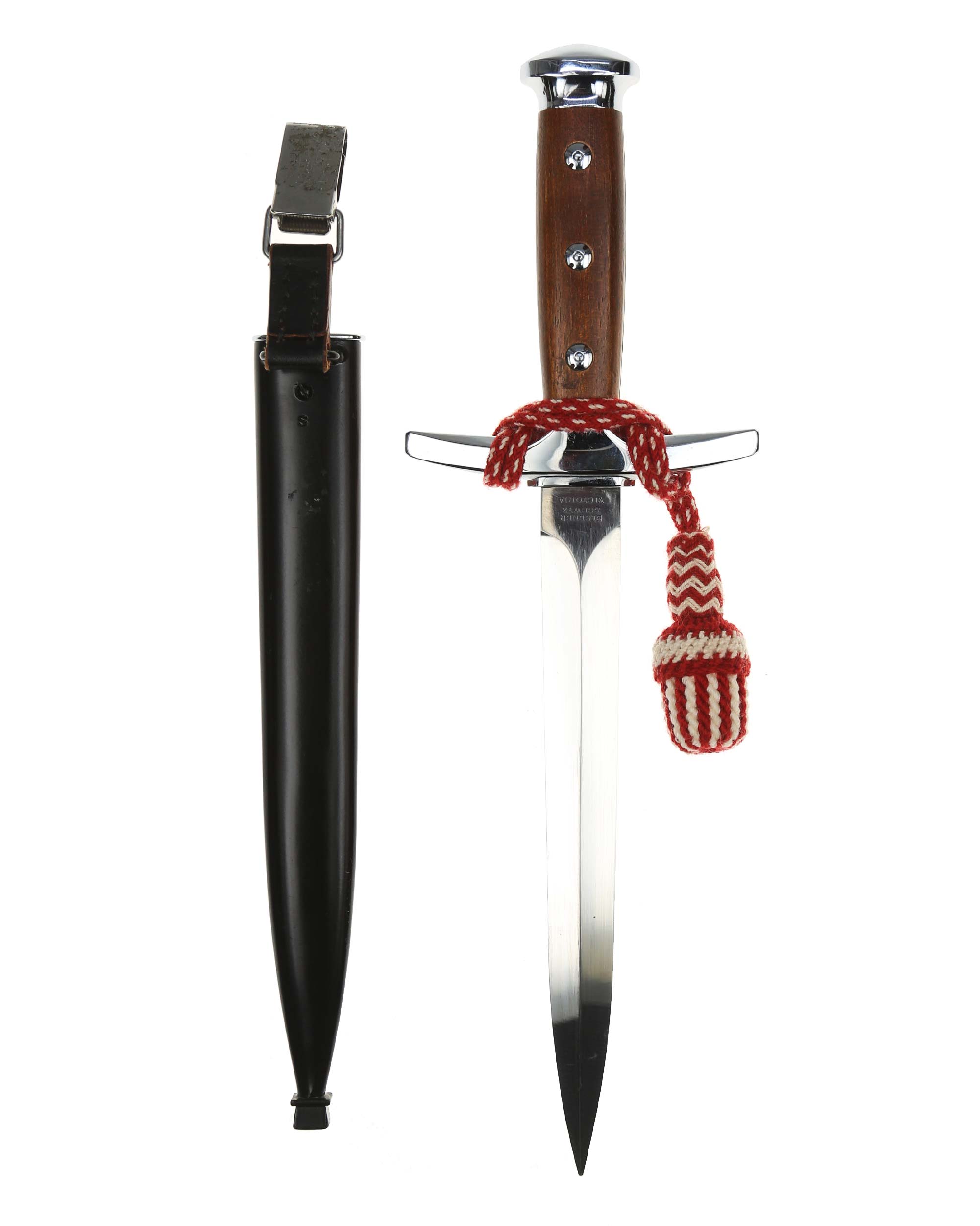 Schweiz Offiziersdolch M1943 – Klinge mit Herstellerlogo Elsener Schwyz und Seriennummer 281826