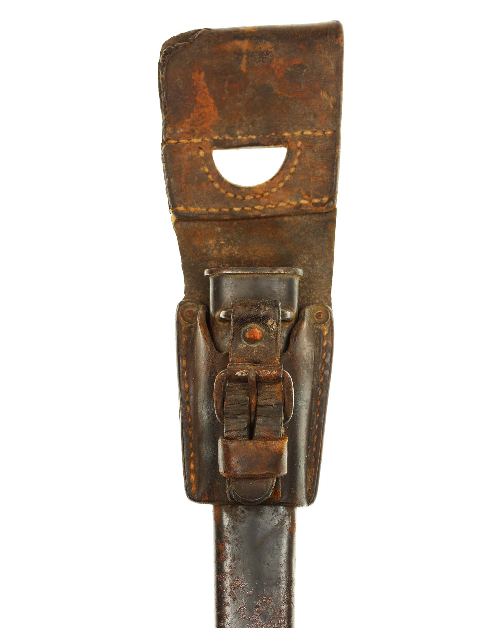 Schweizer Seitengewehr 1889/18 – Lederzustand Koppelschuh