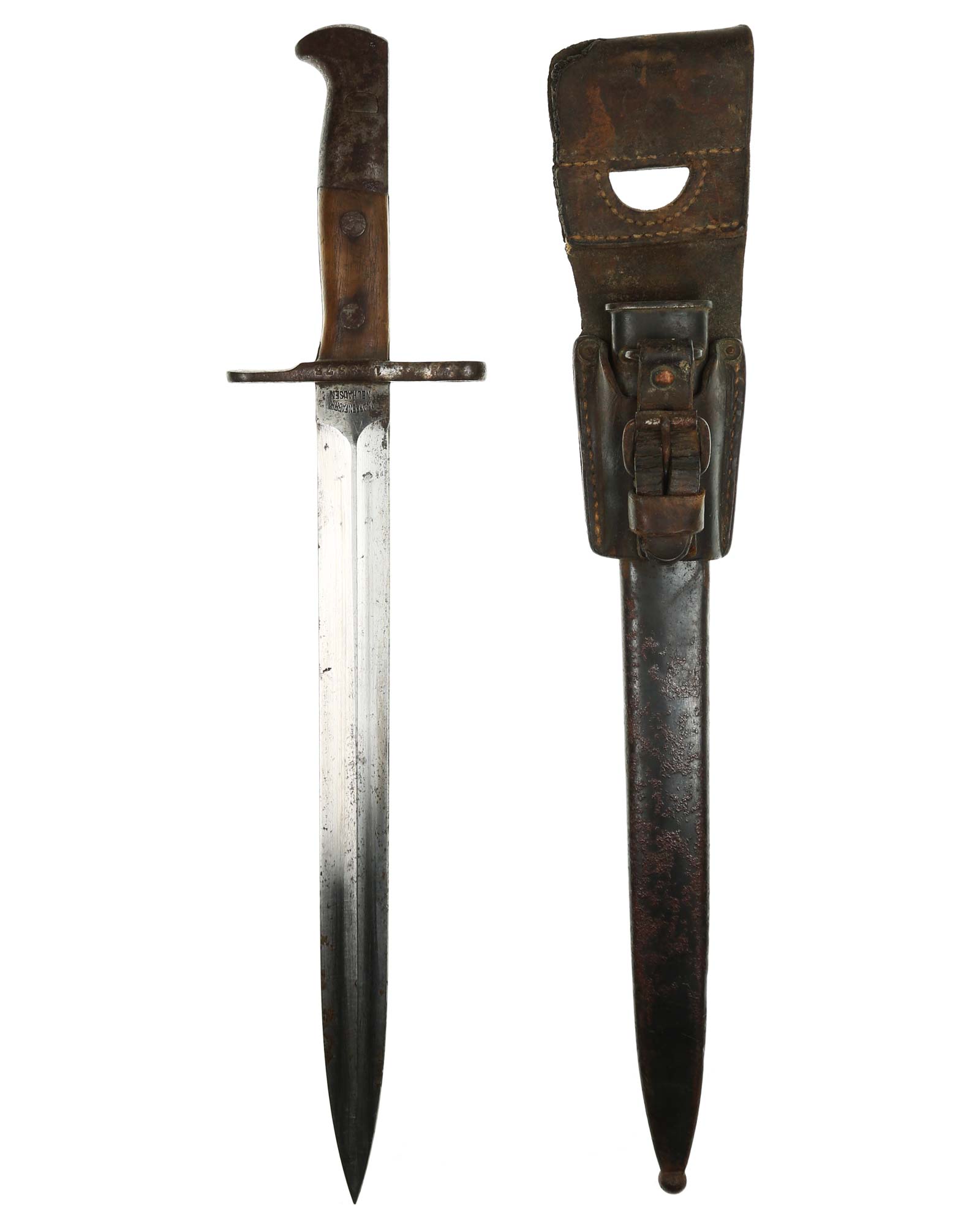 Schweizer Seitengewehr 1889/18 – zweischneidige Klinge