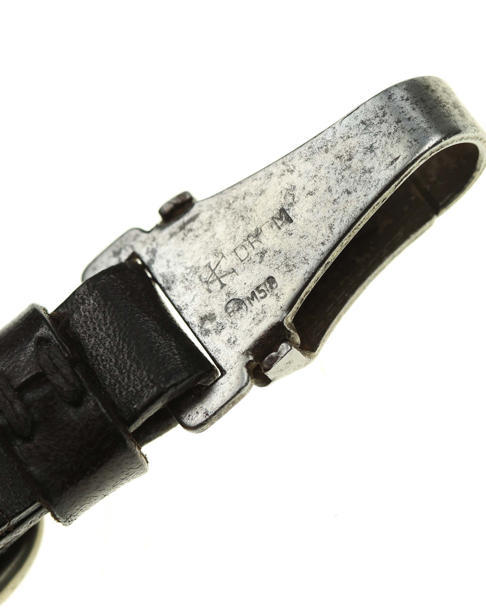 SS service dagger – black blued scabbard with SS hanger and marked snap hook